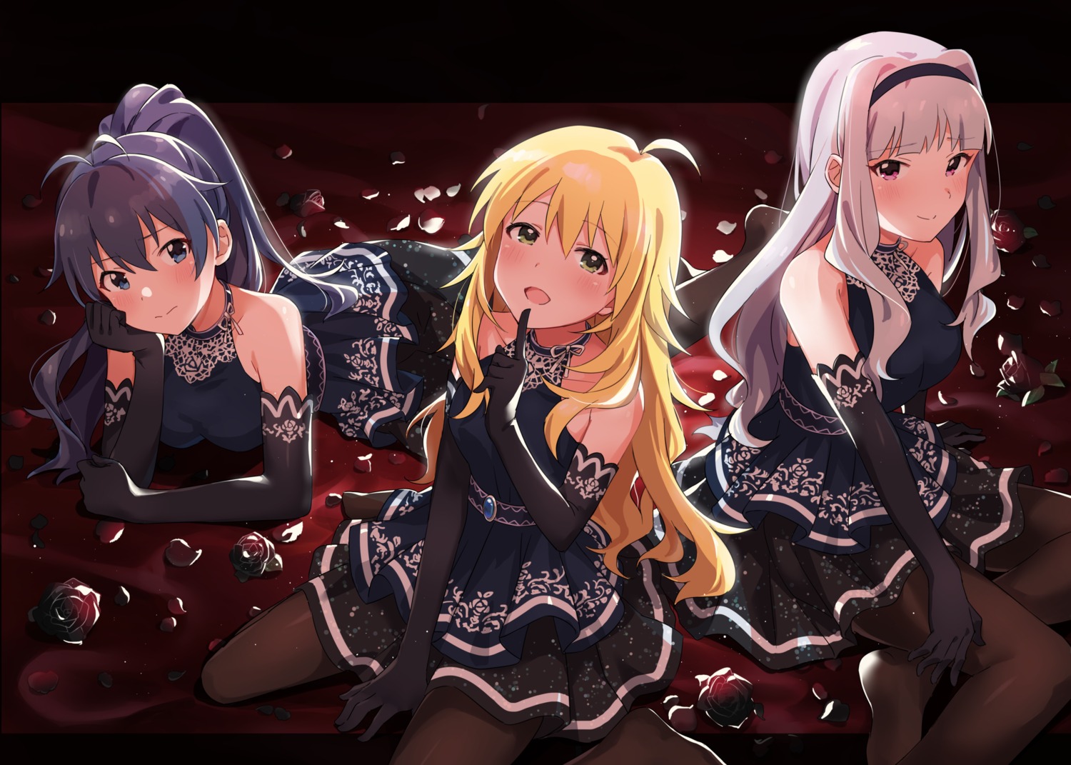 ganaha_hibiki hoshii_miki kino_kazumi pantyhose seifuku shijou_takane the_idolm@ster