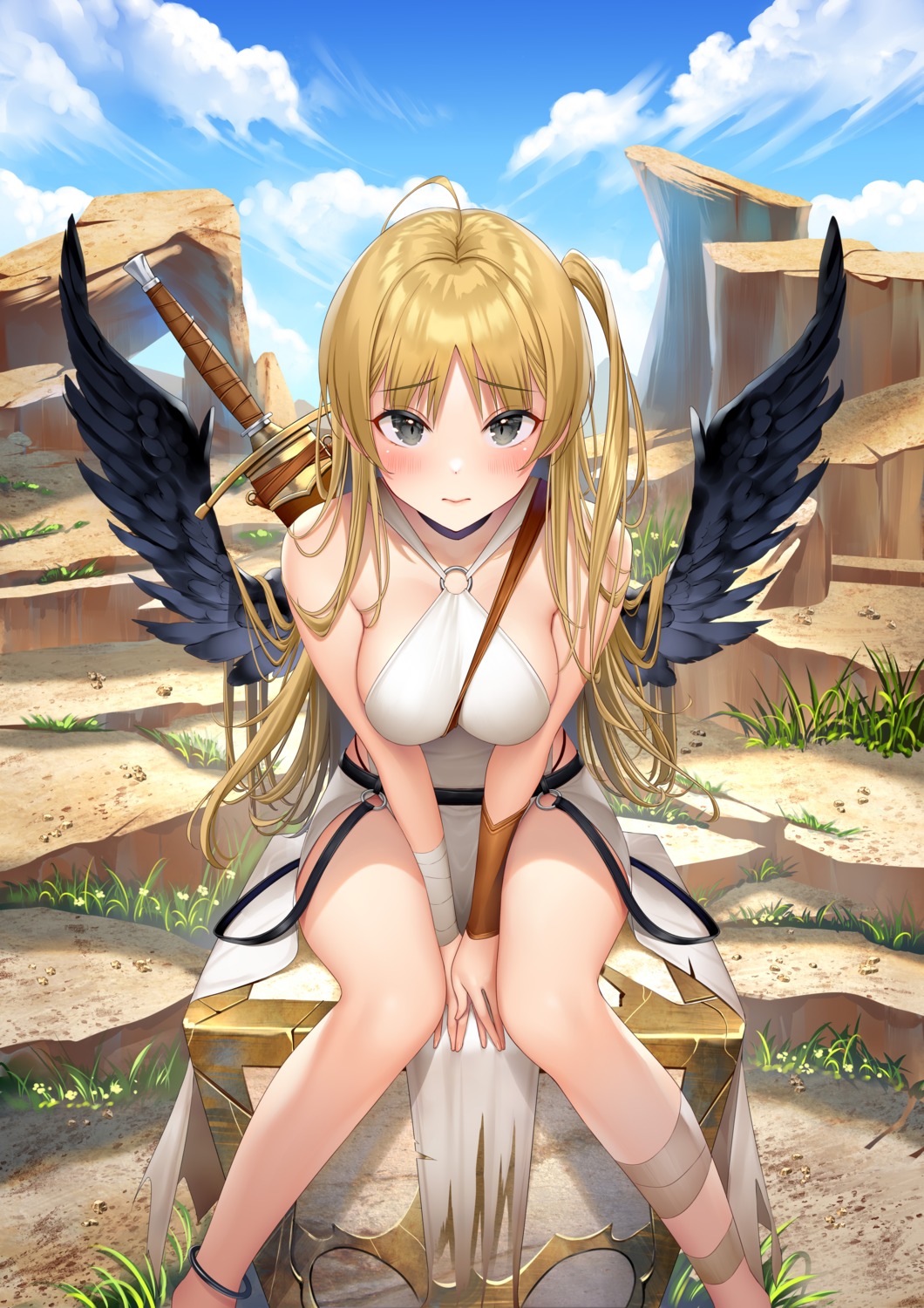 bandages no_bra re:shimashima sword wings