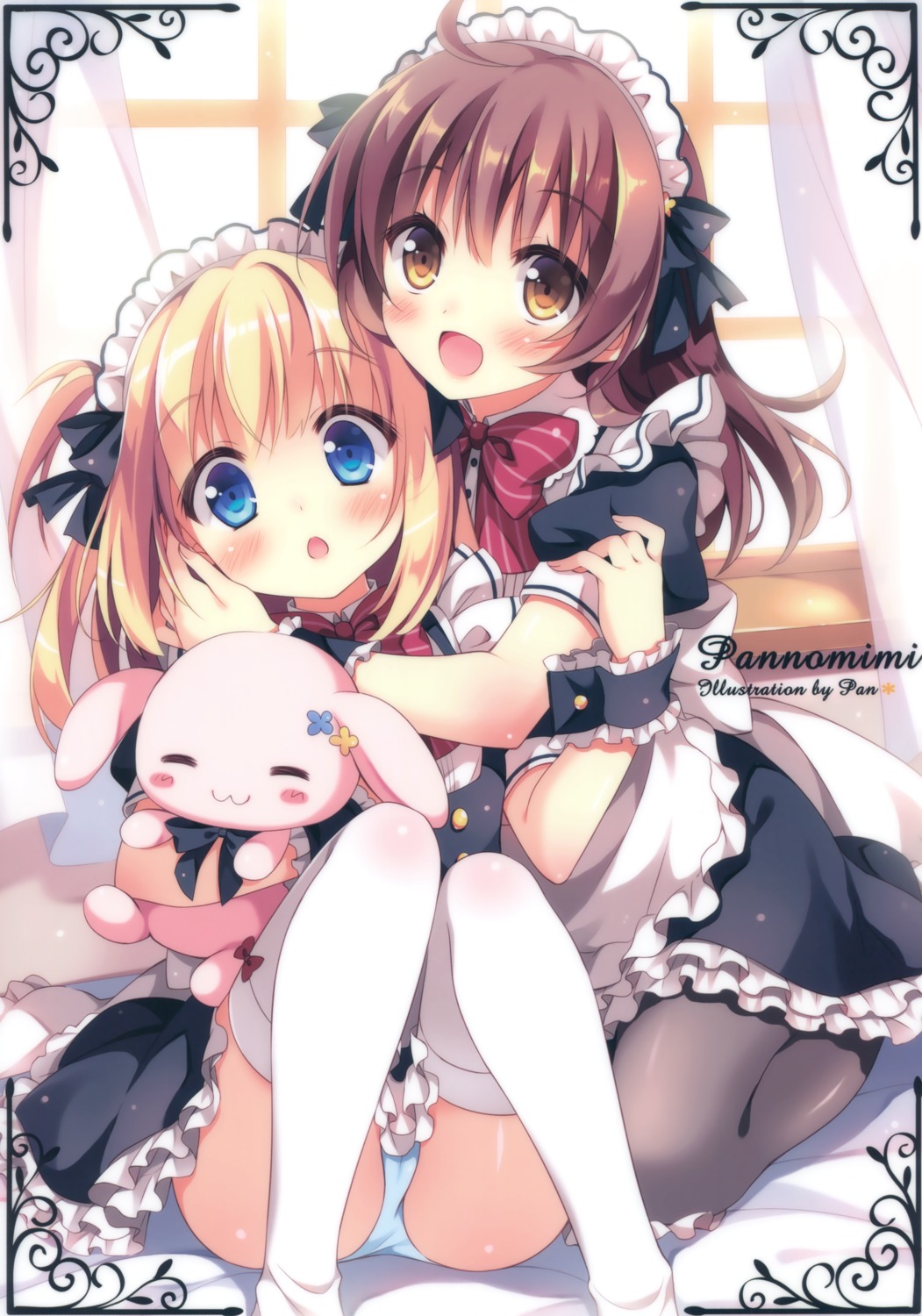 cocoa_(pan) maid pan pan_no_mimi pantsu pantyhose thighhighs