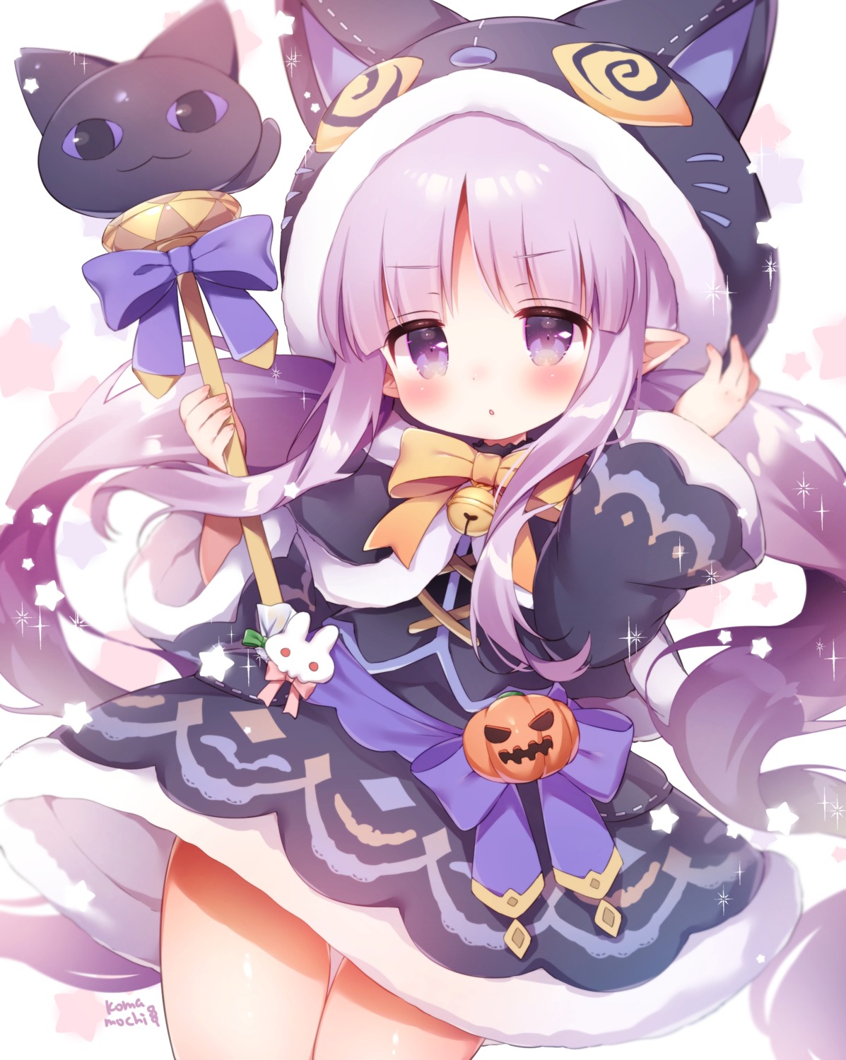 halloween hikawa_kyouka momozu_komamochi pointy_ears princess_connect princess_connect!_re:dive skirt_lift