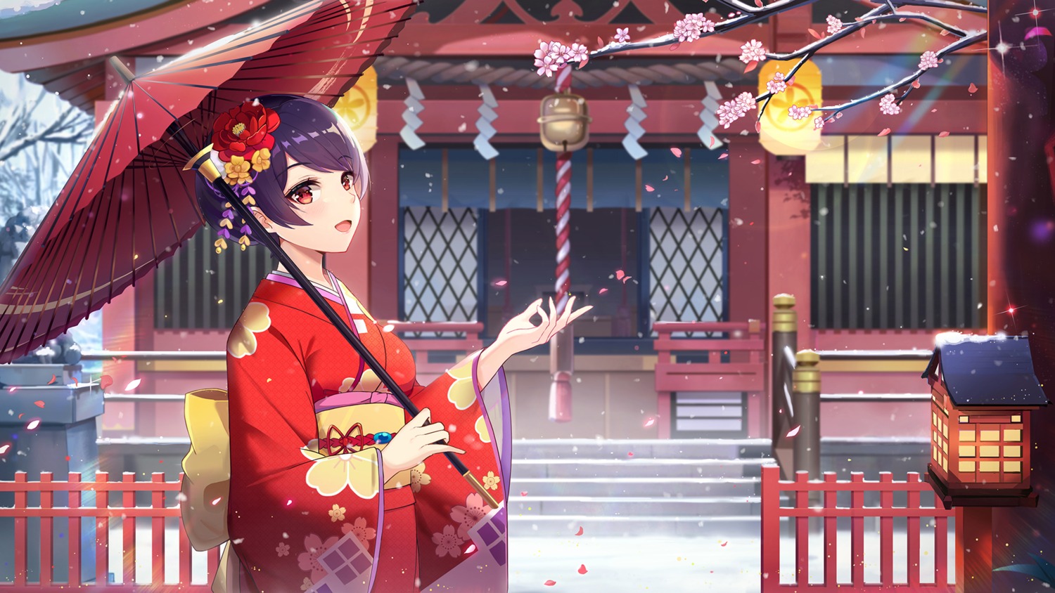 girl_cafe_gun girl_cafe_gun_ii kimono l.bou shi_wuxia umbrella wallpaper