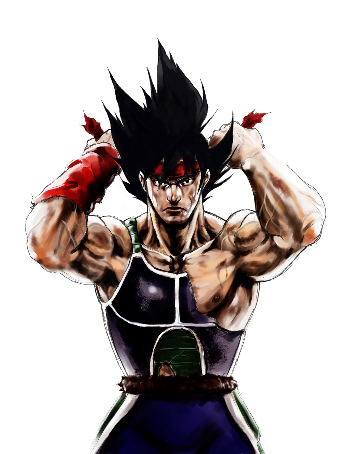 bardock dragon_ball dragon_ball_z kamiya_(hs) male