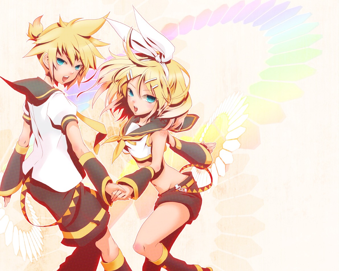 kagamine_len kagamine_rin vocaloid zerokichi