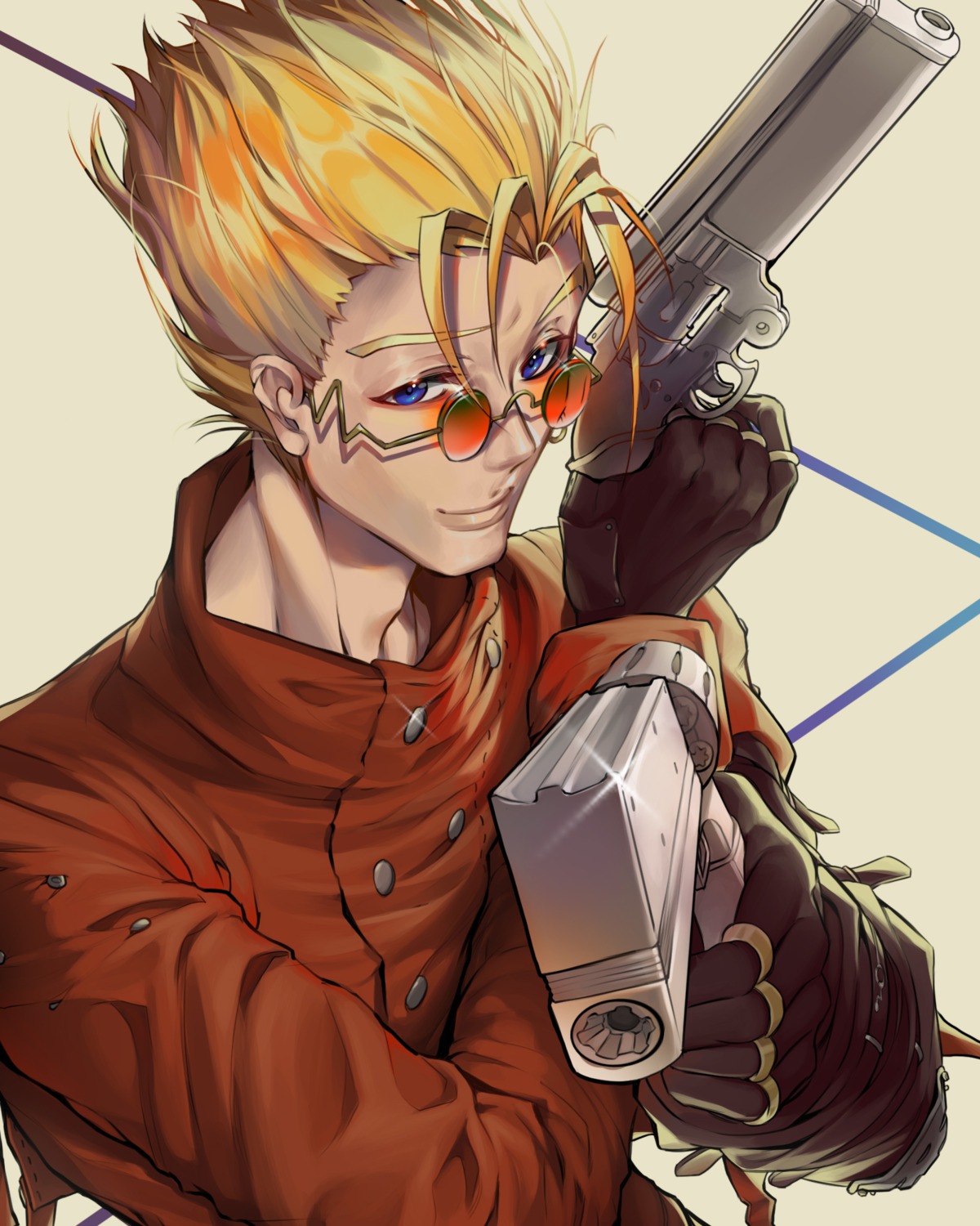 ash_(artist) gun male megane trigun vash_the_stampede