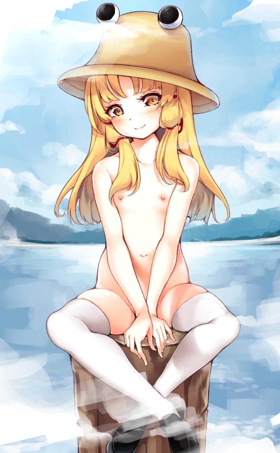 loli moriya_suwako naked nipples tagme thighhighs touhou