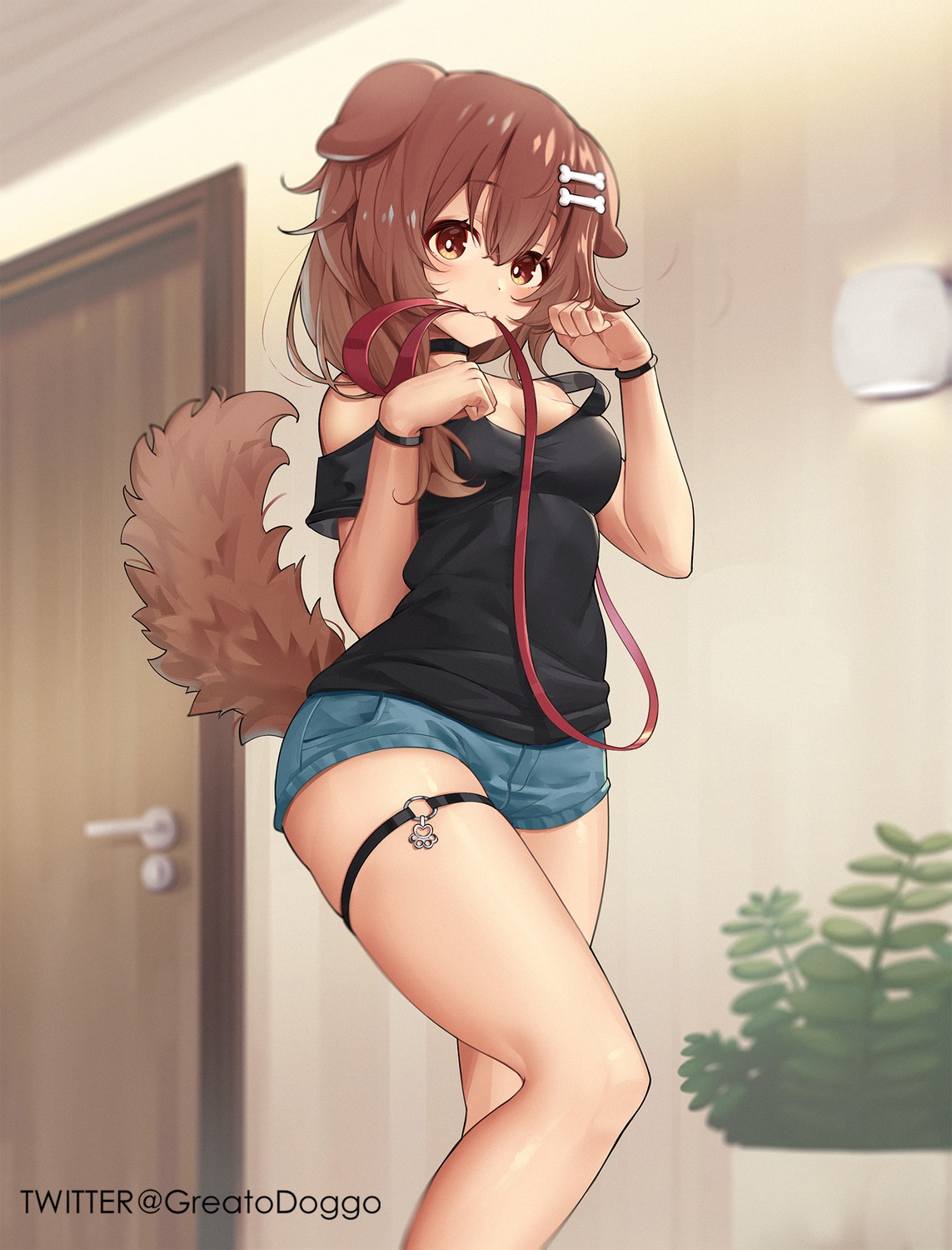 animal_ears garter greatodoggo hololive hololive_gamers inugami_korone inumimi tail