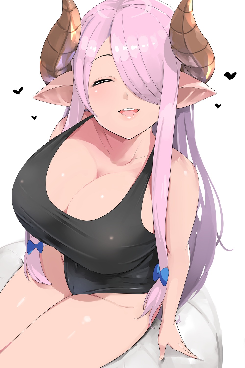 cameltoe cleavage granblue_fantasy horns kntrs_(knyrs) narumeia_(granblue_fantasy) pointy_ears swimsuits