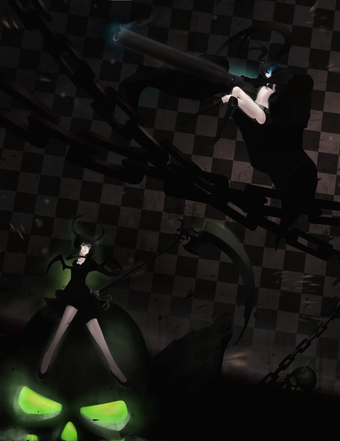 black_rock_shooter black_rock_shooter_(character) dead_master minevi vocaloid