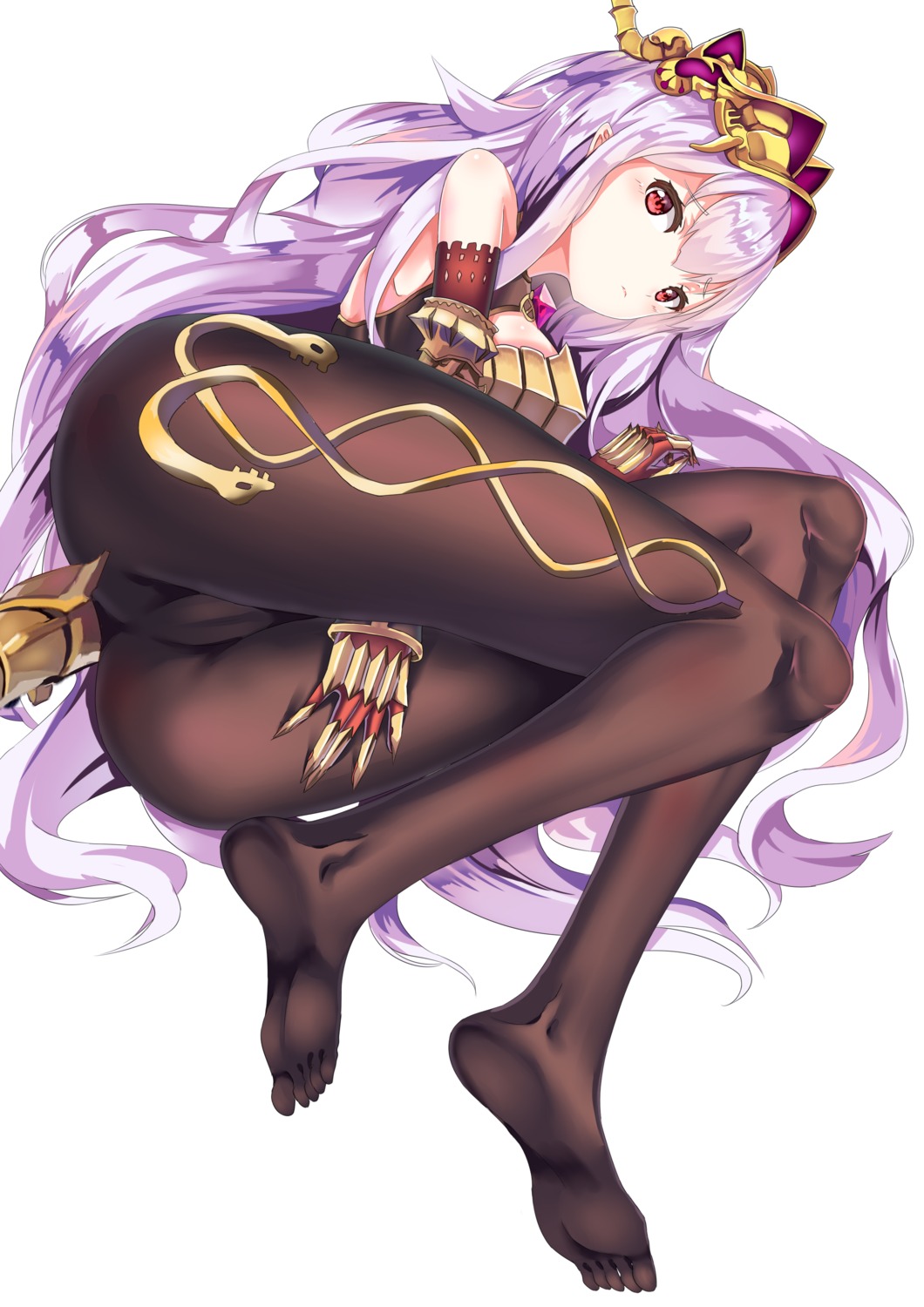 armor ass bodysuit cameltoe feet gatari granblue_fantasy medusa_(shingeki_no_bahamut) pointy_ears shingeki_no_bahamut tail