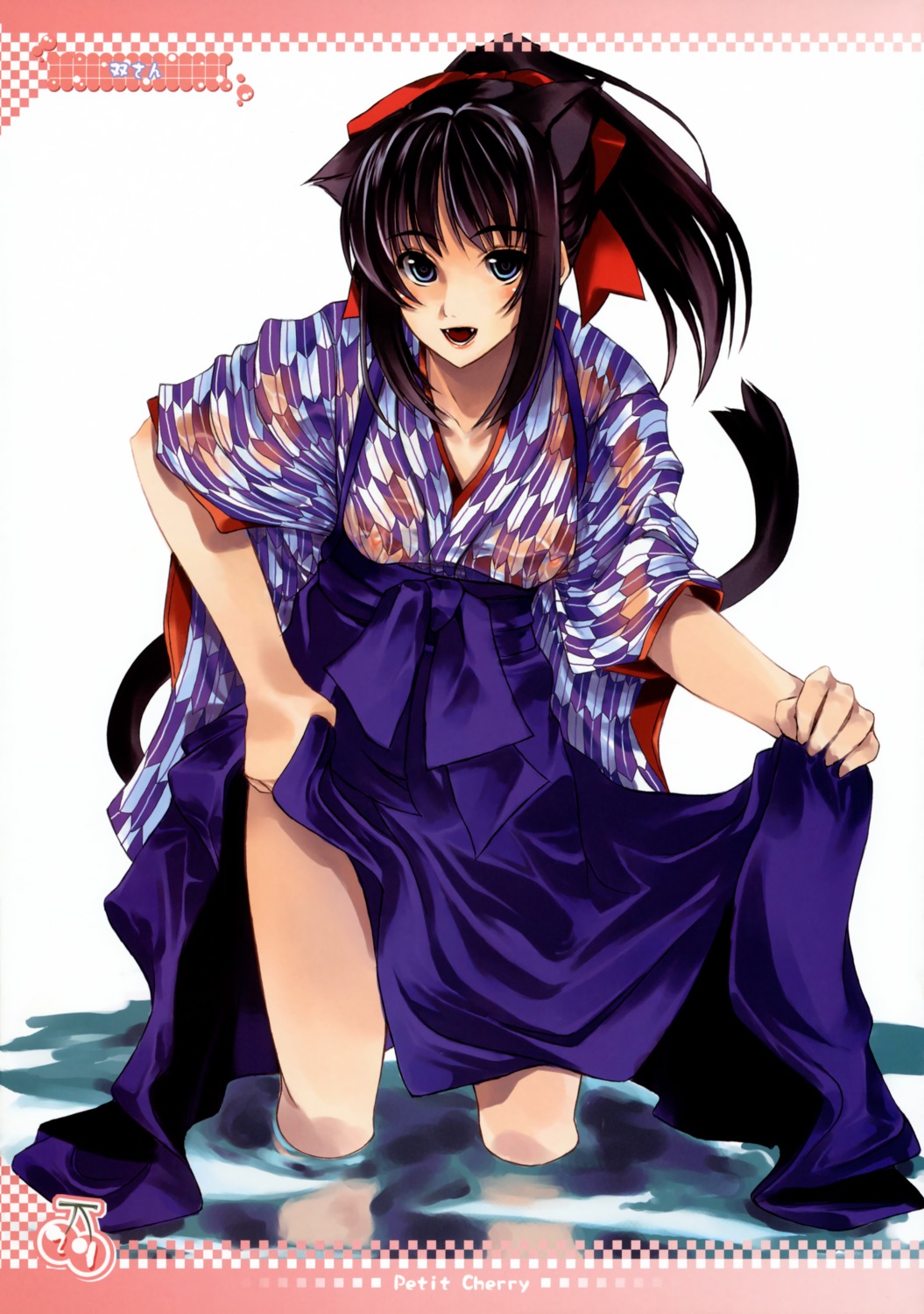 animal_ears japanese_clothes kimono nekomimi sou tail