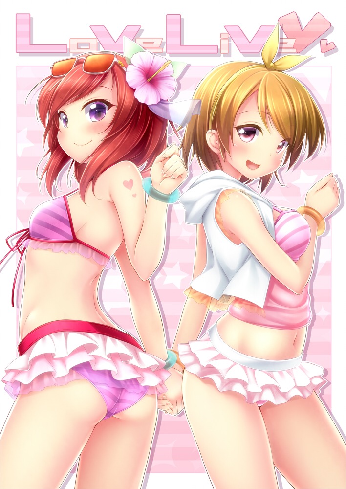 bikini koizumi_hanayo love_live! love_live!_(series) nishikino_maki nullken swimsuits