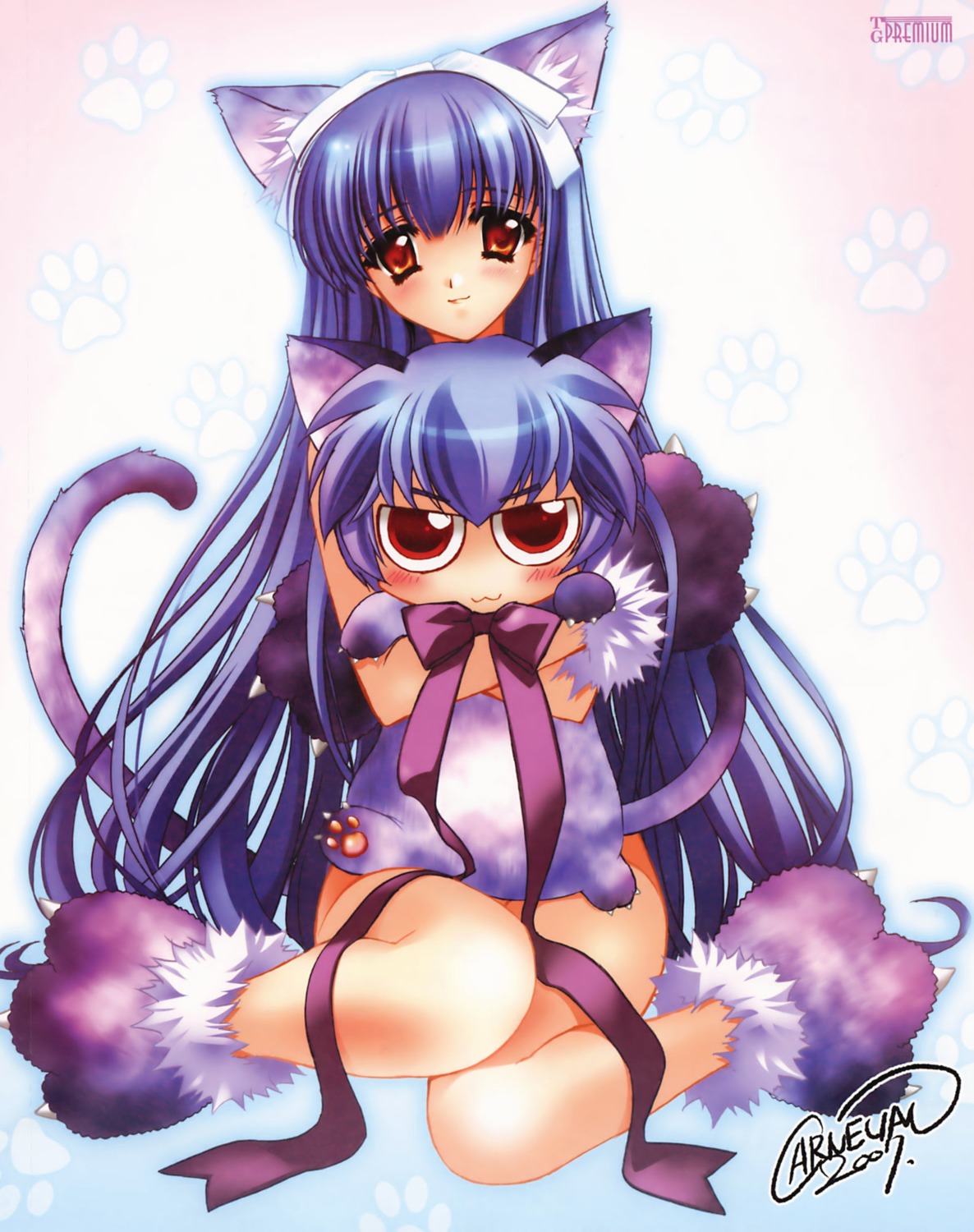 animal_ears carnelian kawakabe_momoka nekomimi nopan tail touka_gettan