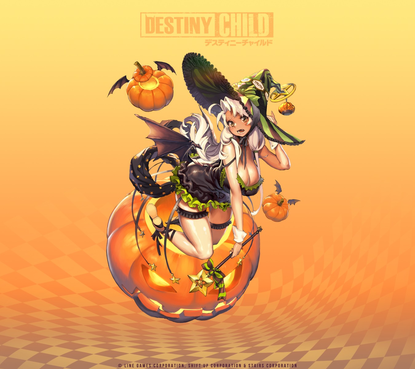ailill cleavage destiny_child dress garter halloween kim_hyung-tae shift_up wings witch