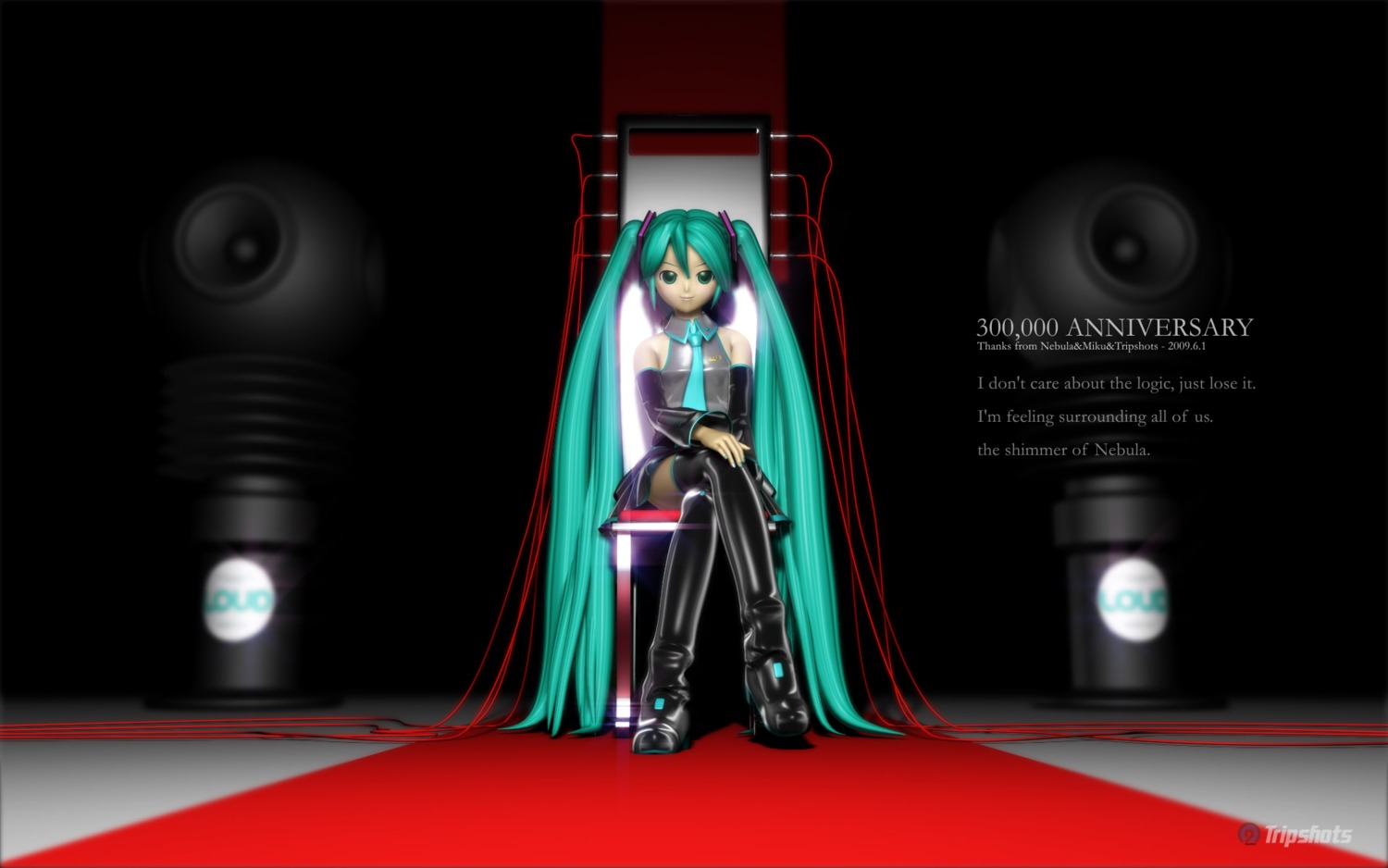 cg hatsune_miku thighhighs vocaloid wallpaper