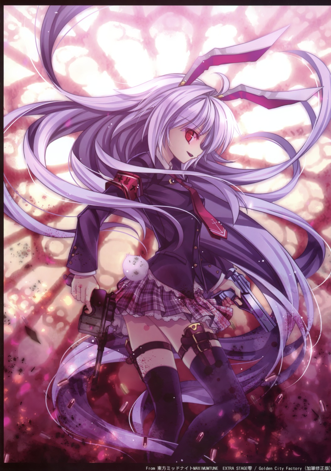 animal_ears bunny_ears capura_lin eternal_phantasia gun reisen_udongein_inaba thighhighs touhou