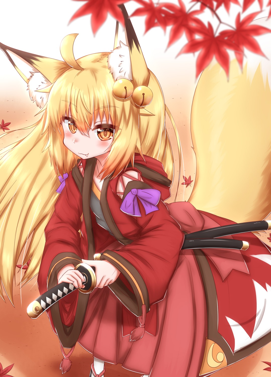 animal_ears horokusa kitsune sword tail