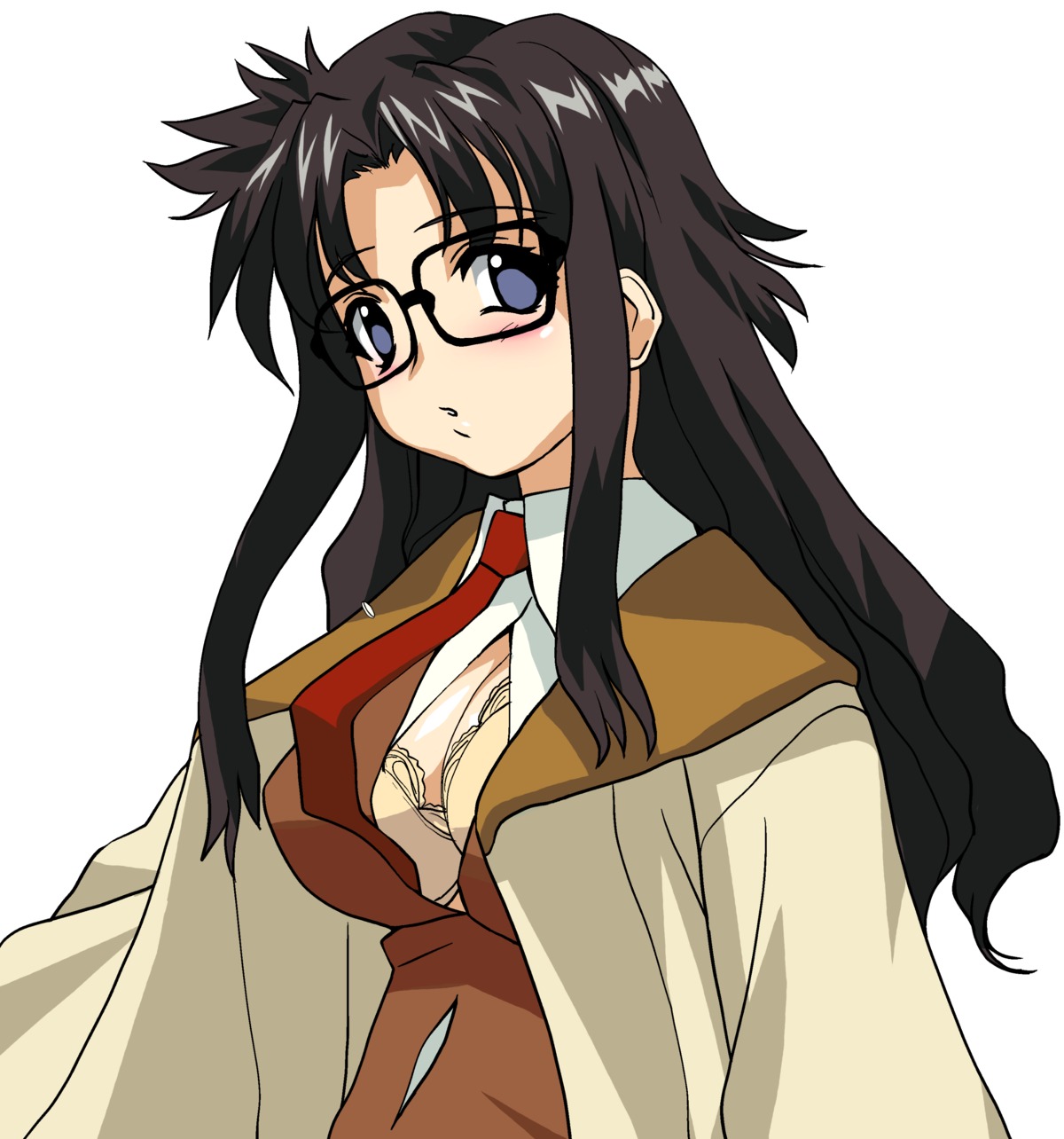 a1 bra cleavage initial-g megane open_shirt read_or_die yomiko_readman