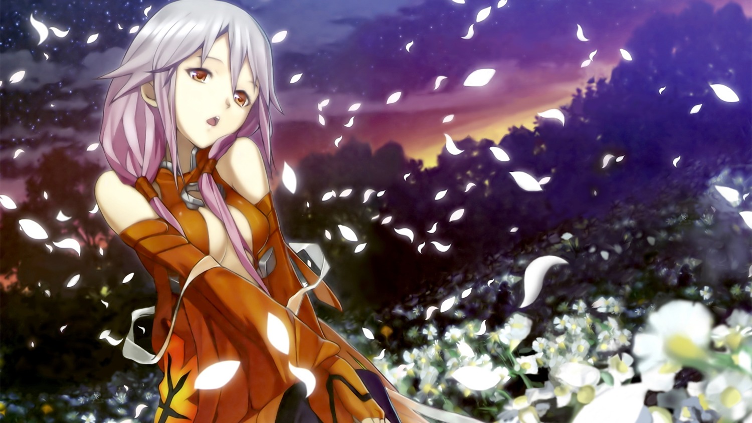 cleavage detexted guilty_crown no_bra wallpaper yuzuriha_inori