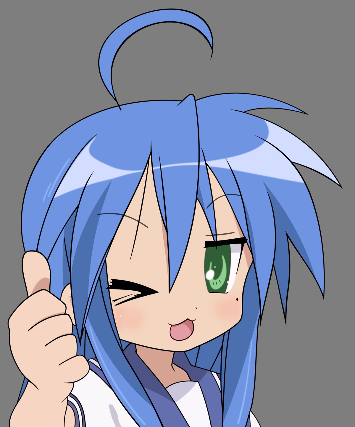 izumi_konata lucky_star seifuku transparent_png vector_trace