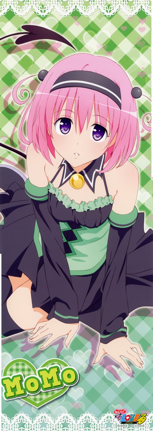 momo_velia_deviluke stick_poster tail thighhighs to_love_ru