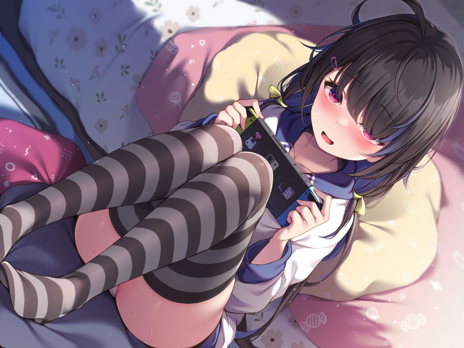 loli pantsu skirt_lift thighhighs toyosaki_shu