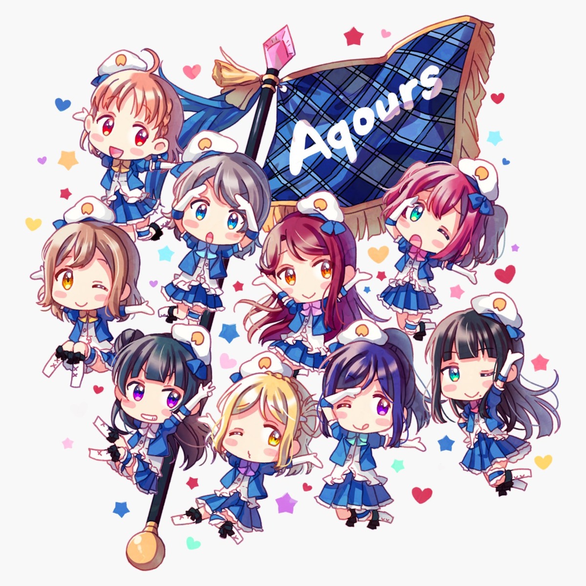 chibi garter kunikida_hanamaru kurosawa_dia kurosawa_ruby love_live!_sunshine!! matsuura_kanan ohara_mari sakurauchi_riko takami_chika tsushima_yoshiko watanabe_you