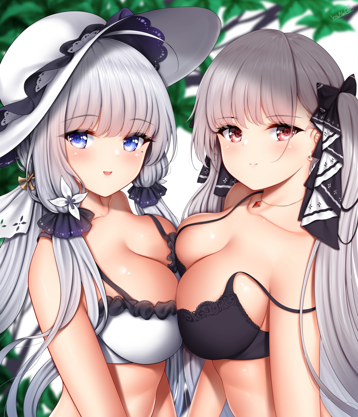 azur_lane bra formidable_(azur_lane) illustrious_(azur_lane) symmetrical_docking wsman