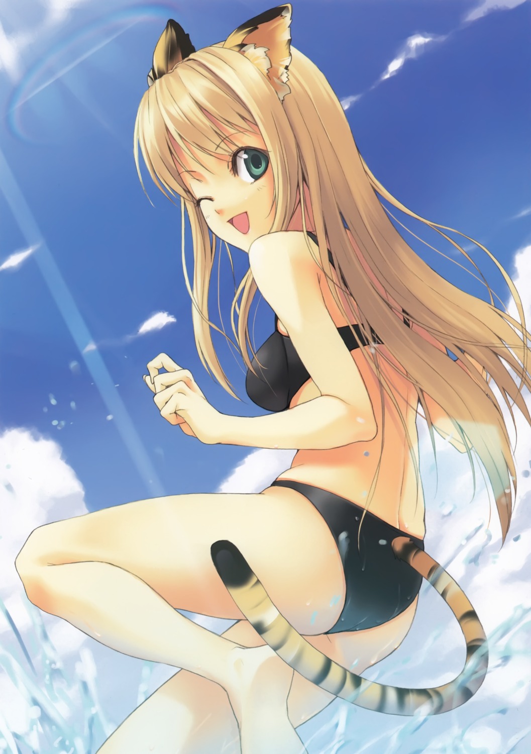 animal_ears bikini luna nekomimi swimsuits tail