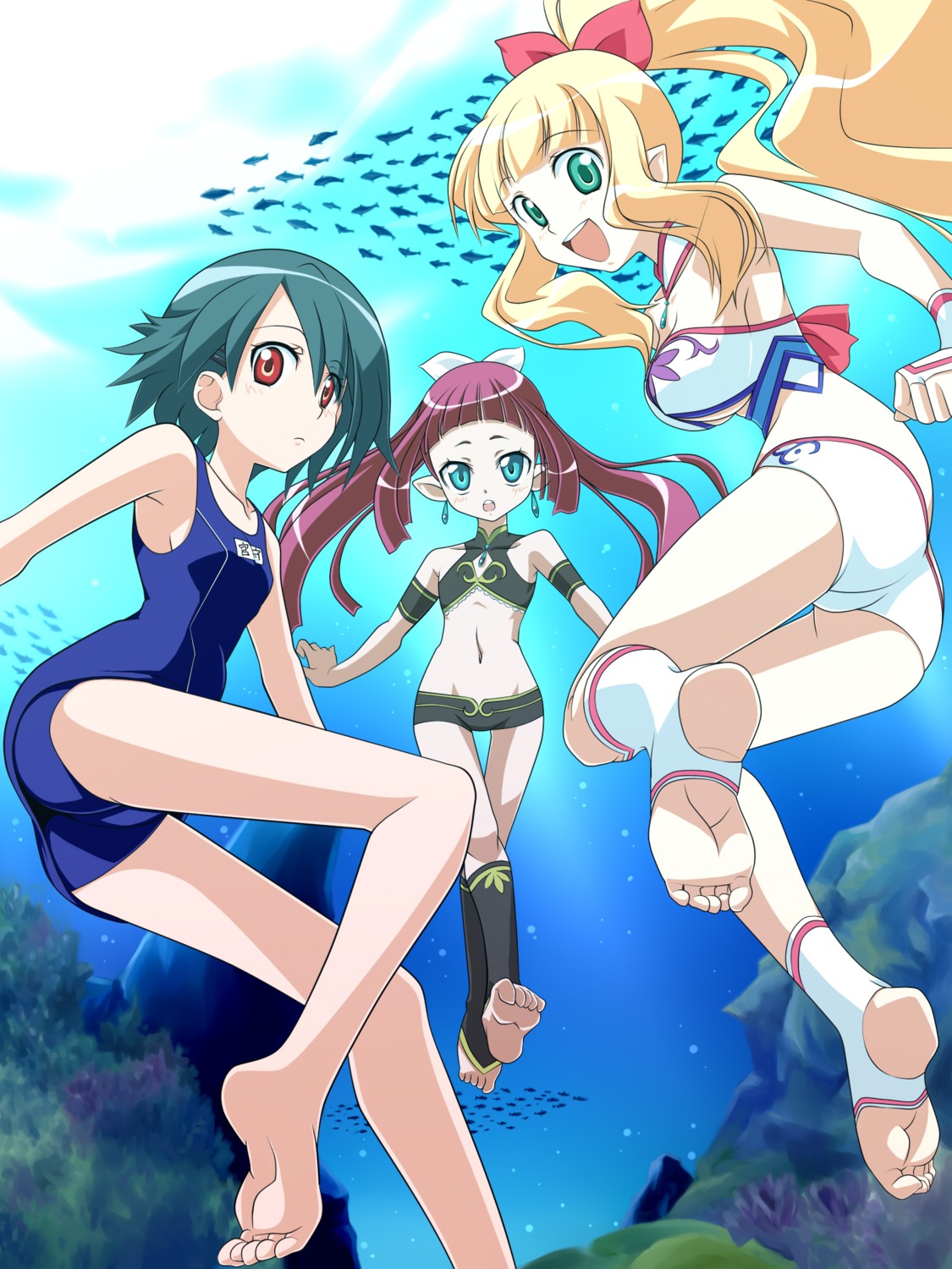 bikini marin miyamori_kanon santoh_takeshi school_swimsuit swimsuits umi_monogatari urin