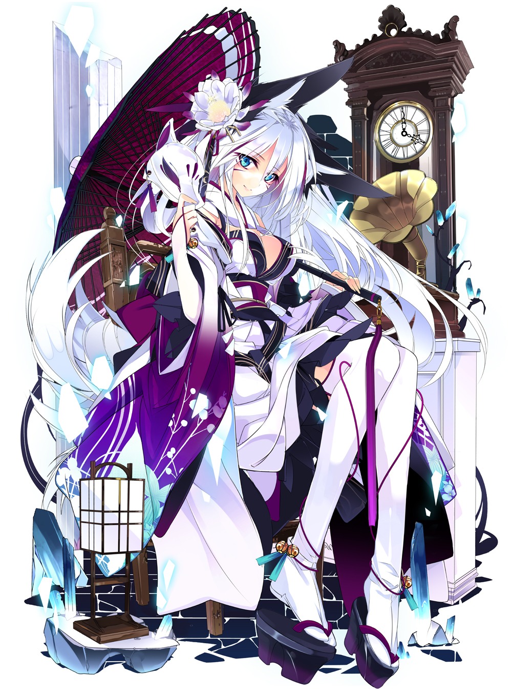 animal_ears kimono shirokitsune tail