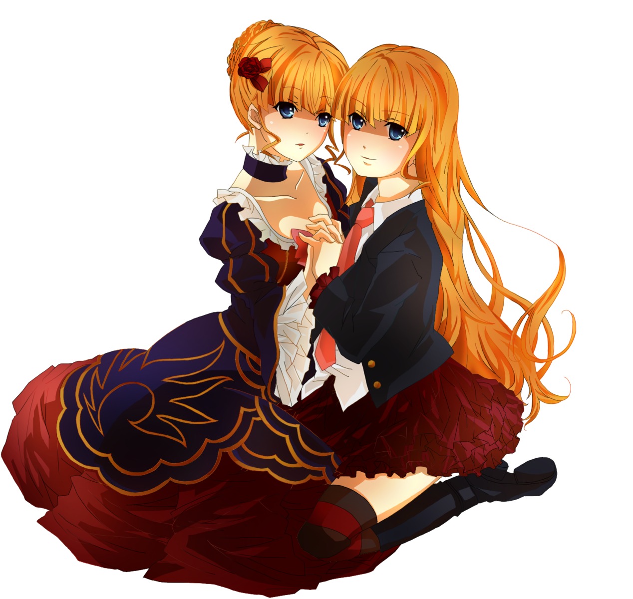 beatrice dress moeou thighhighs umineko_no_naku_koro_ni