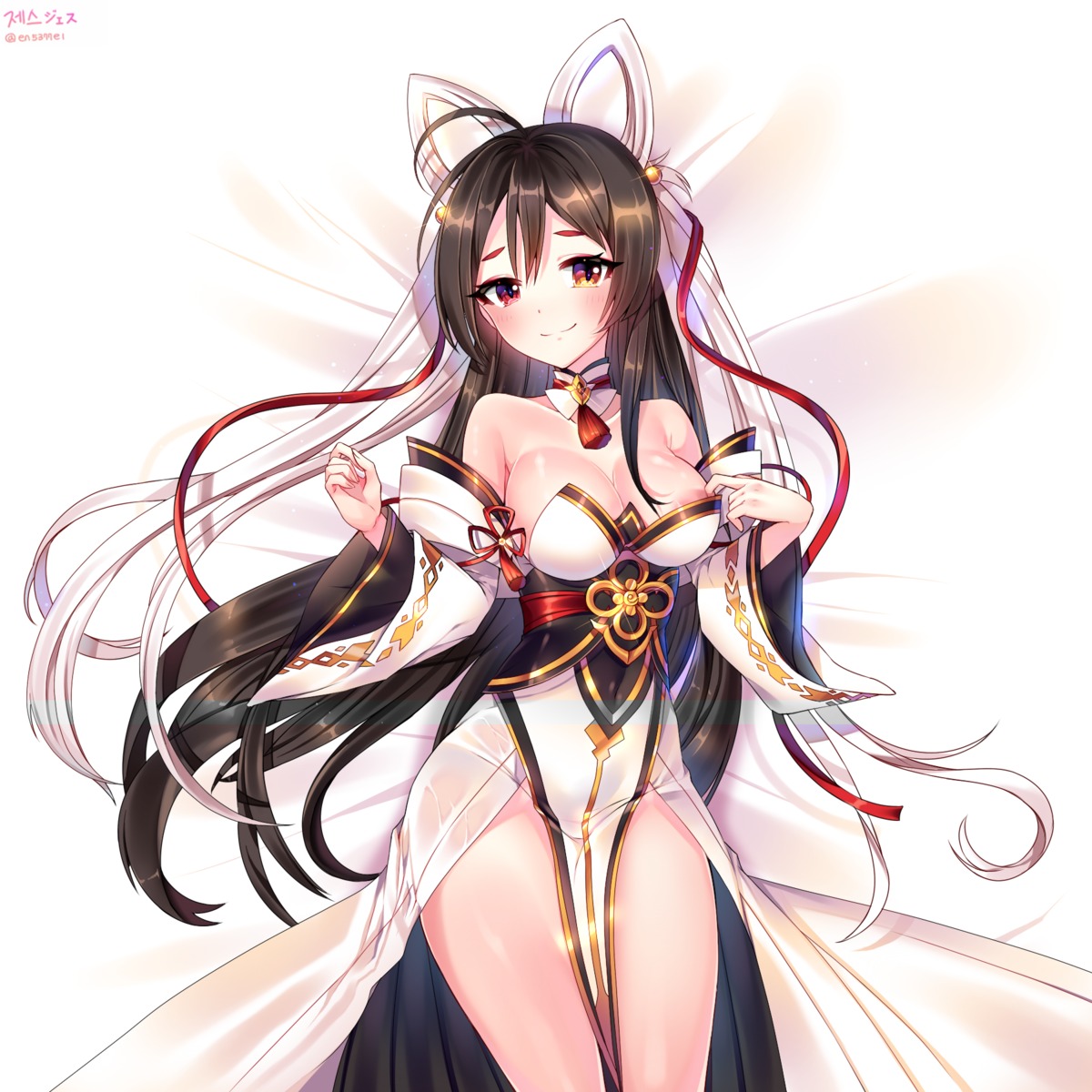 cleavage elsword japanese_clothes see_through xes_(xes_5377)