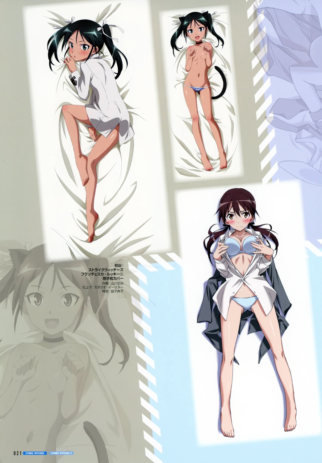 animal_ears francesca_lucchini gertrud_barkhorn kurashima_tomoyasu pantsu strike_witches tail yamakawa_kouji