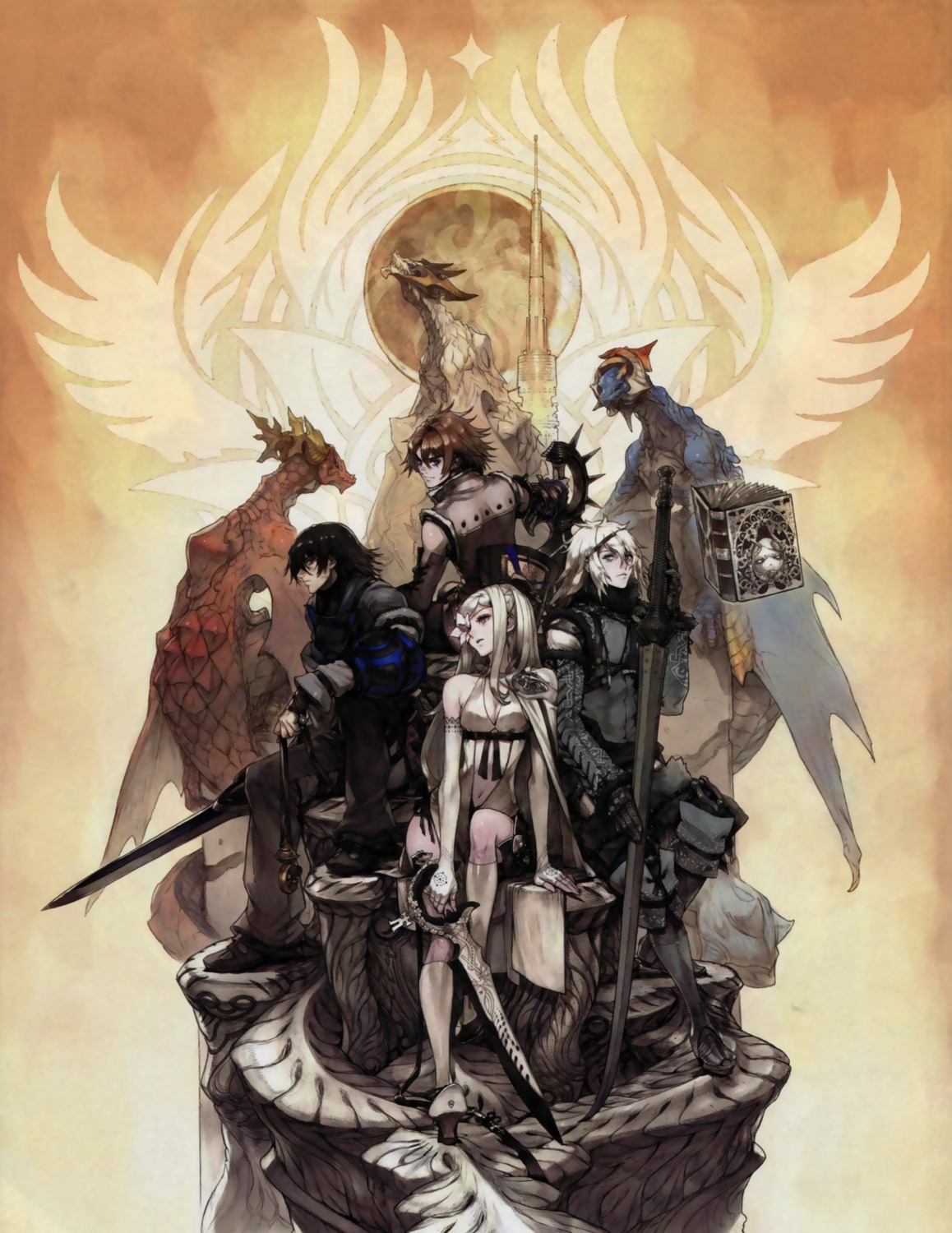 cent_(drag-on_dragoon) drakengard fujisaka_kimihiko nier nier_(character) nier_replicant sword zero_(drakengard)