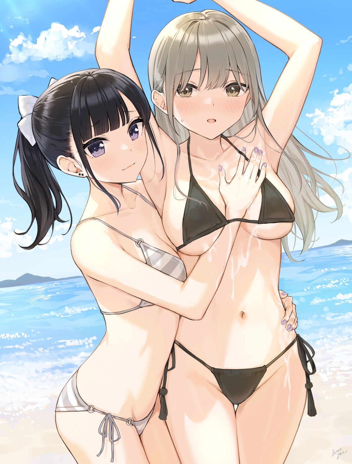 bikini cream swimsuits takenoko_no_you yuri