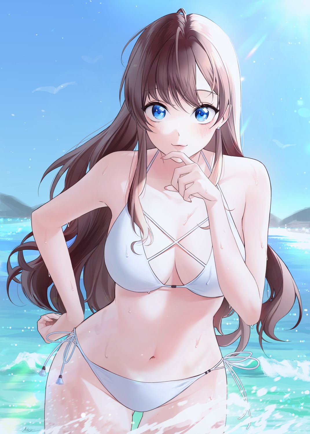 bikini hiya_0 ichinose_shiki swimsuits the_idolm@ster the_idolm@ster_cinderella_girls wet