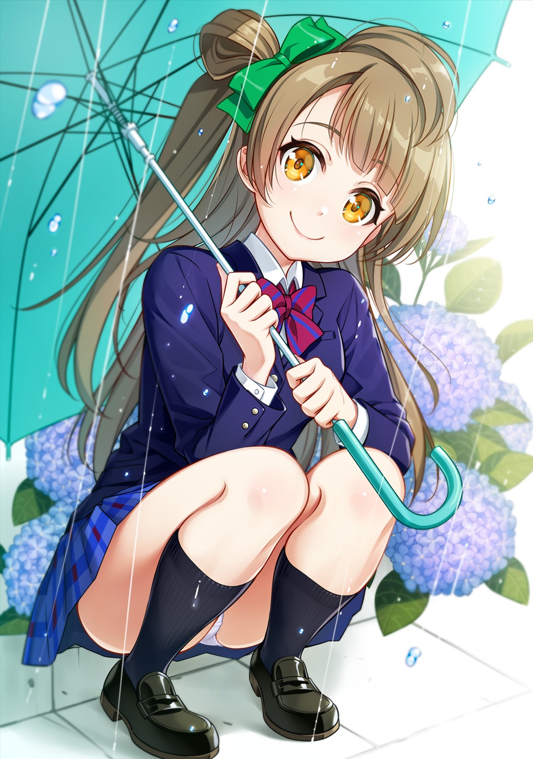 ikeda_yasuhiro love_live! minami_kotori pantsu seifuku umbrella