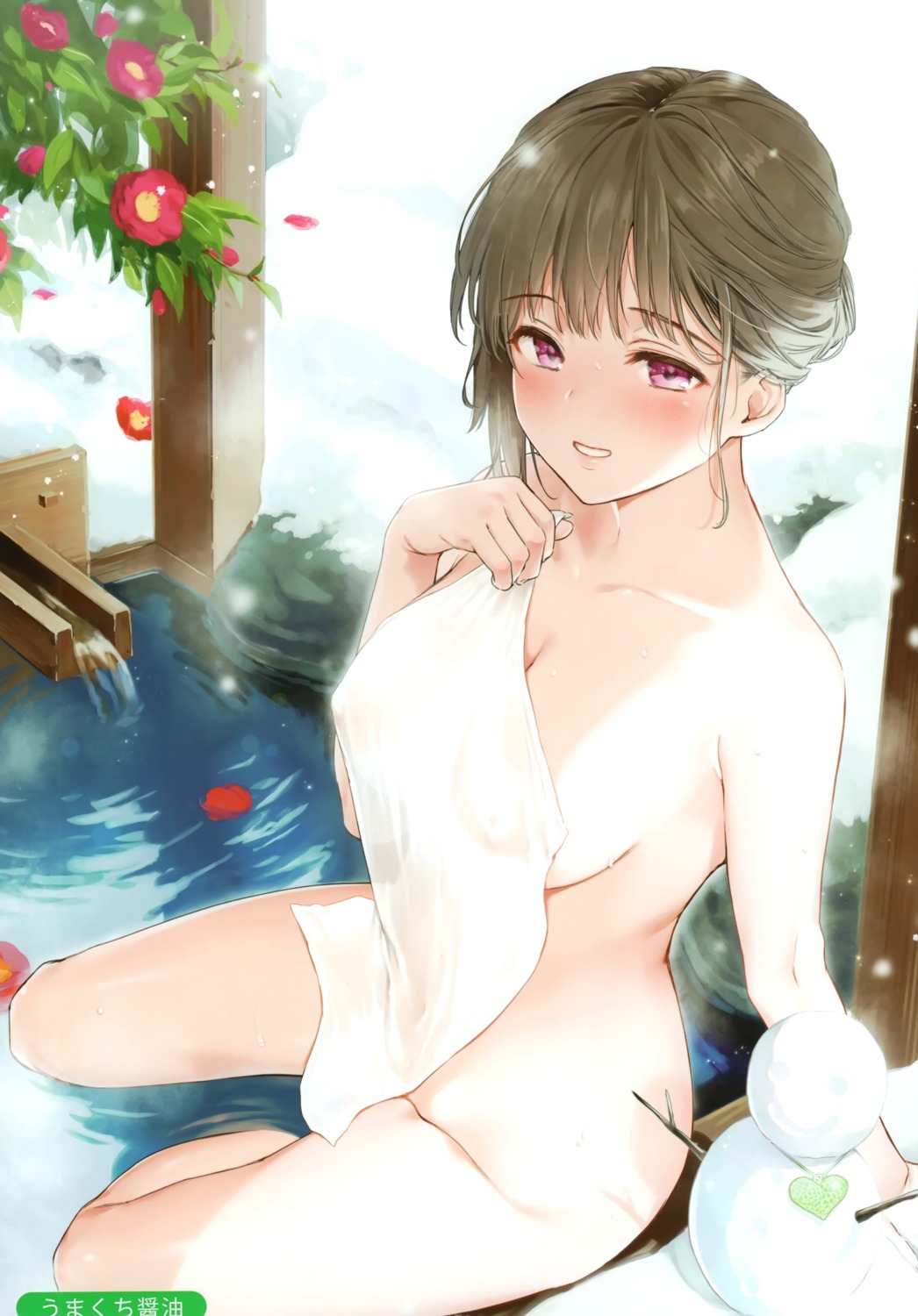 breast_hold naked onsen towel umakuchi_shouyu
