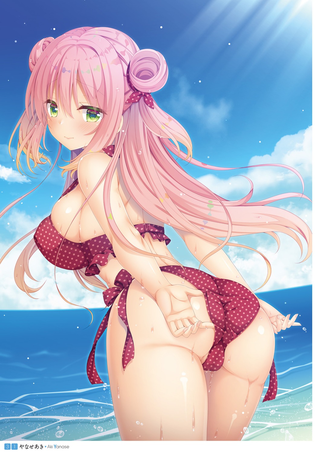 ass bikini swimsuits wet yanase_aki