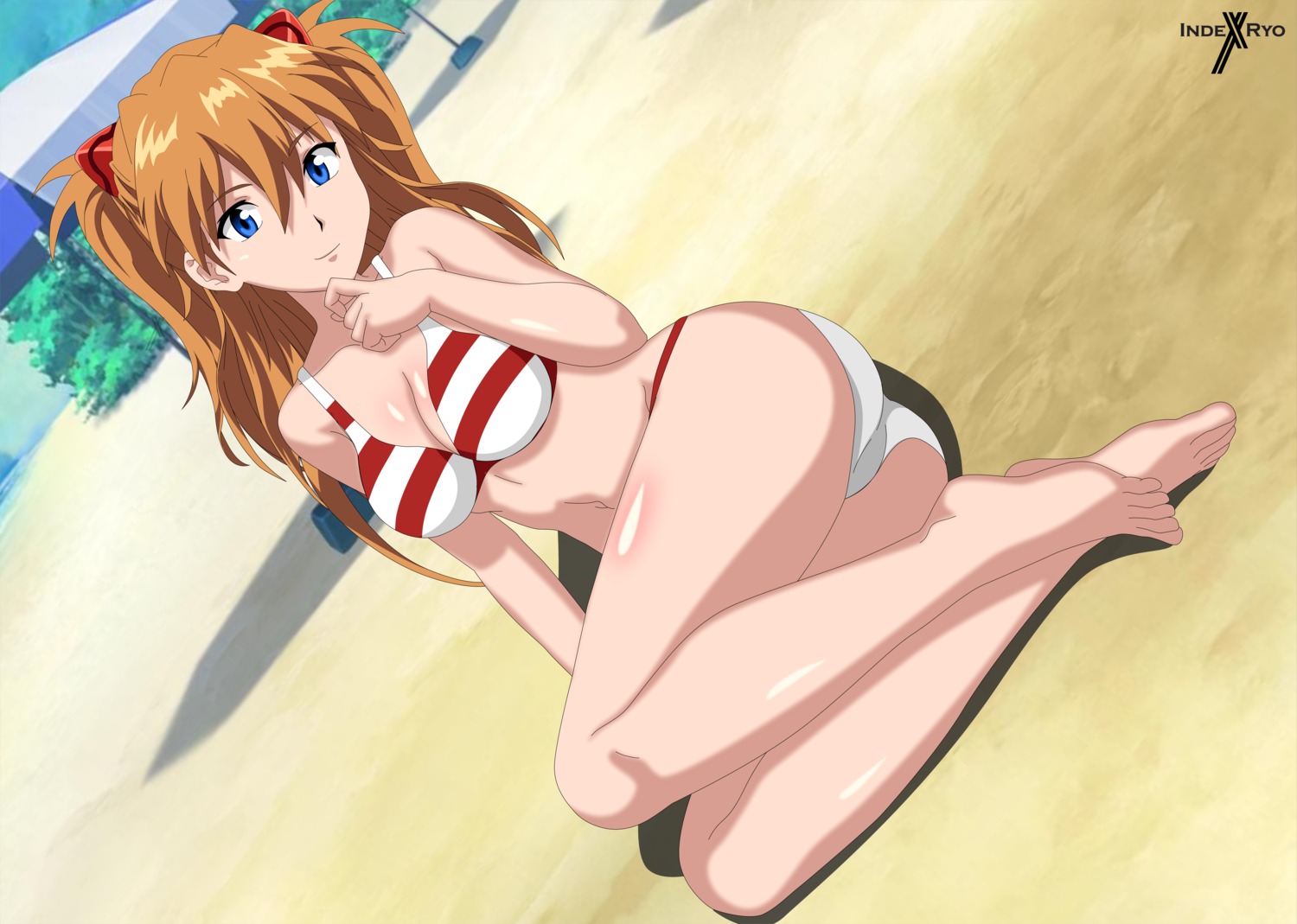 ass bikini cleavage feet indexryo neon_genesis_evangelion souryuu_asuka_langley swimsuits