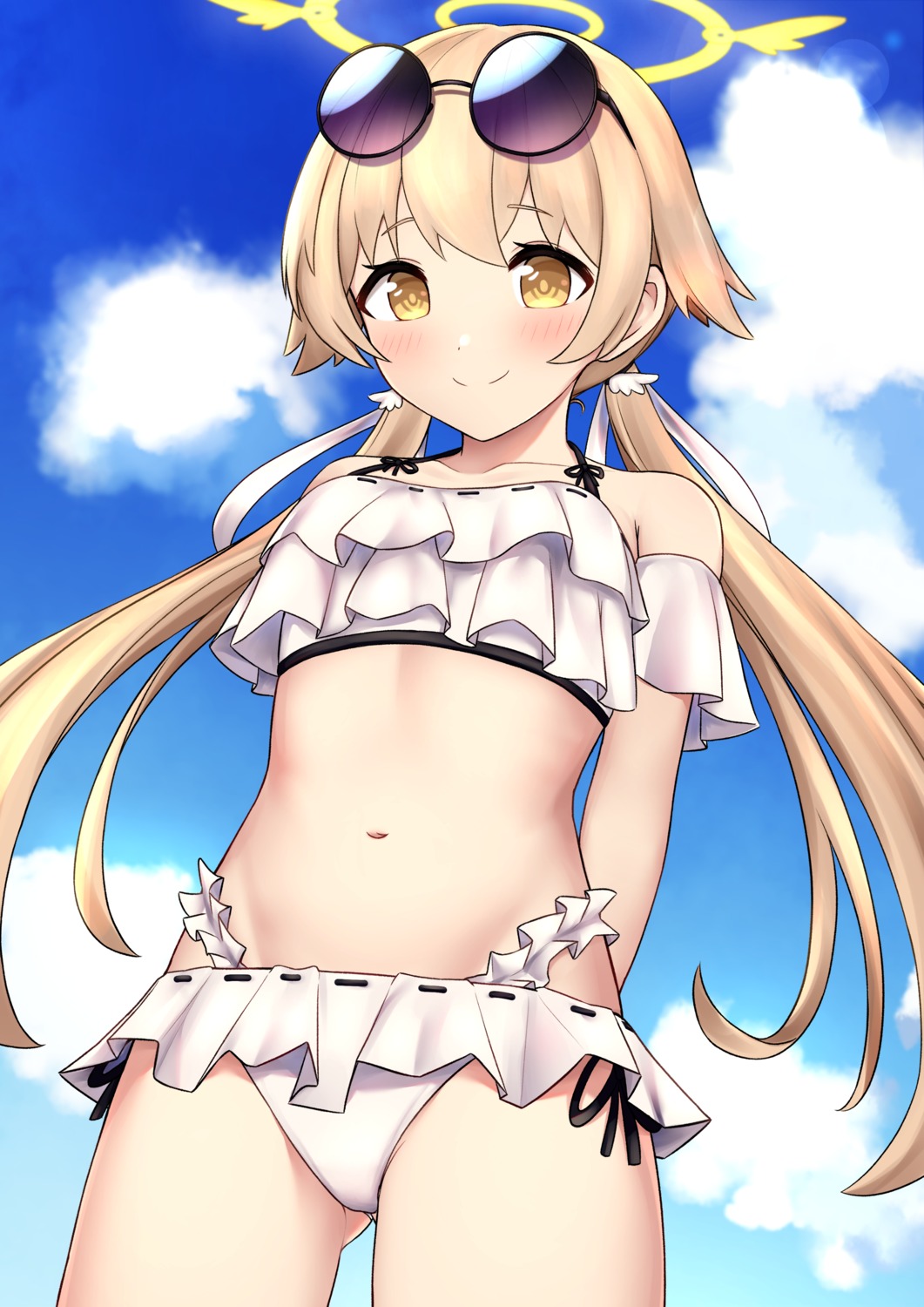 ajitani_hifumi bikini blue_archive halo kenken_(keuken) megane swimsuits