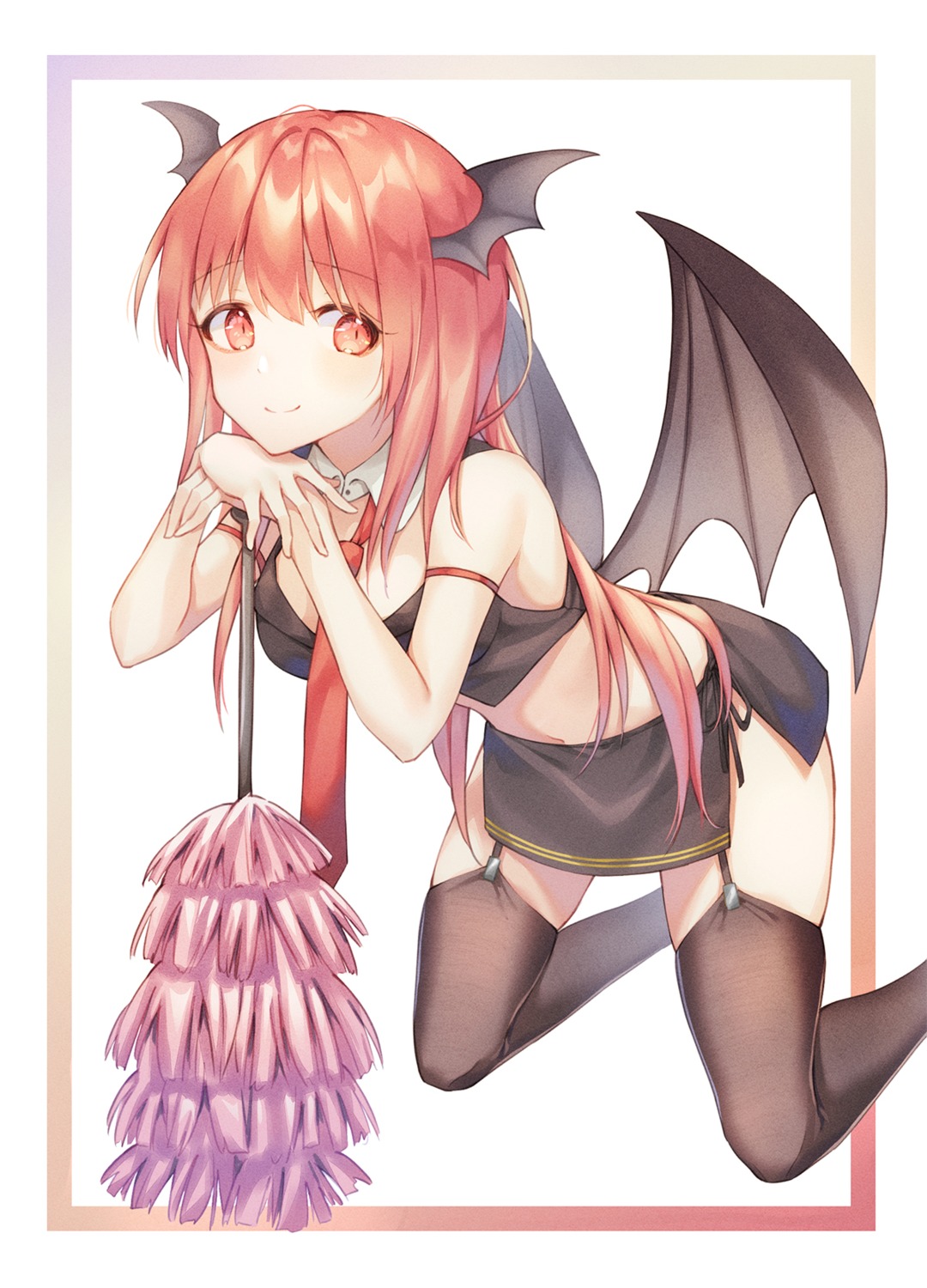 cha_chya koakuma stockings thighhighs touhou wings