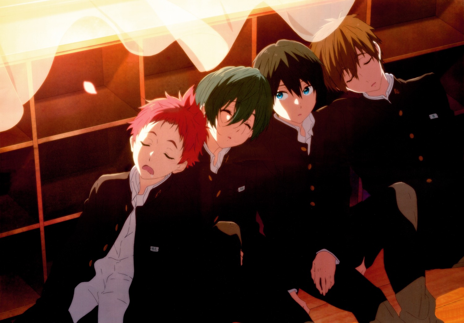 free! fujita_saeko high_speed! kirishima_ikuya male nanase_haruka seifuku shiina_asahi tachibana_makoto