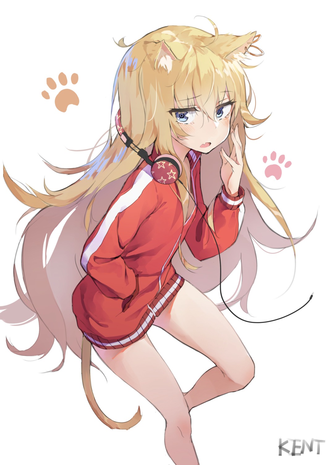 kentia gabriel dropout tenma gabriel white animal ears headphones nekomimi  tail | #404451 | yande.re