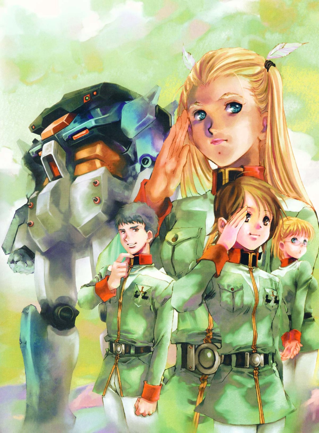 asuna_elmarit barnack_singh ecole_du_ciel emil_fokutorenda gundam mikimoto_haruhiko nokuton_erishia screening uniform