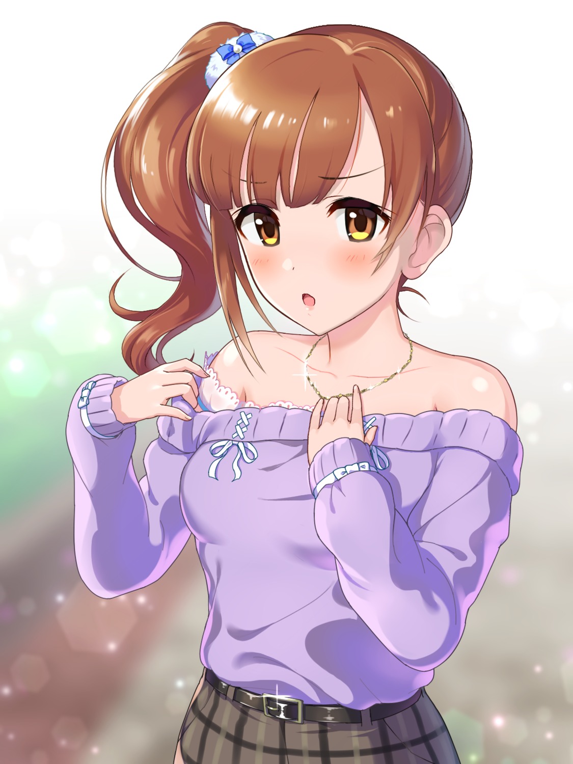 breast_hold igarashi_kyouko natsuya sweater the_idolm@ster the_idolm@ster_cinderella_girls