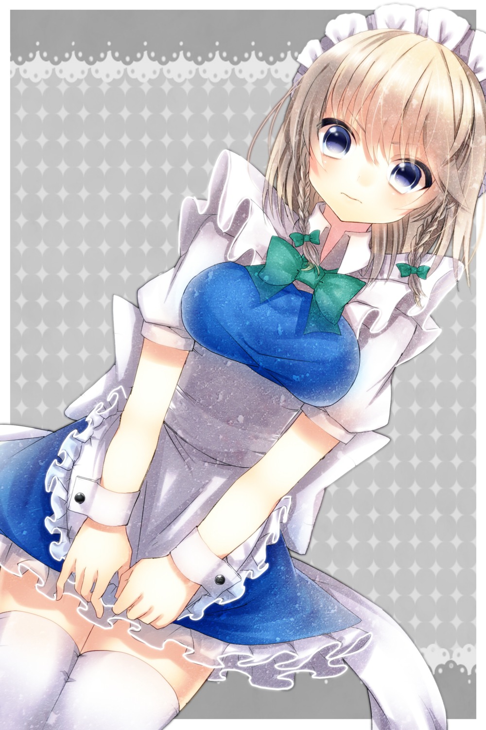 izayoi_sakuya kanzaki_maguro maid thighhighs touhou