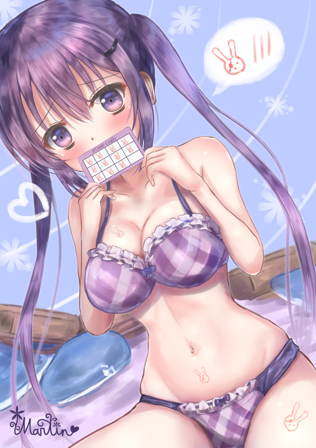 bra cleavage gochuumon_wa_usagi_desu_ka? martinreaction pantsu tattoo tedeza_rize