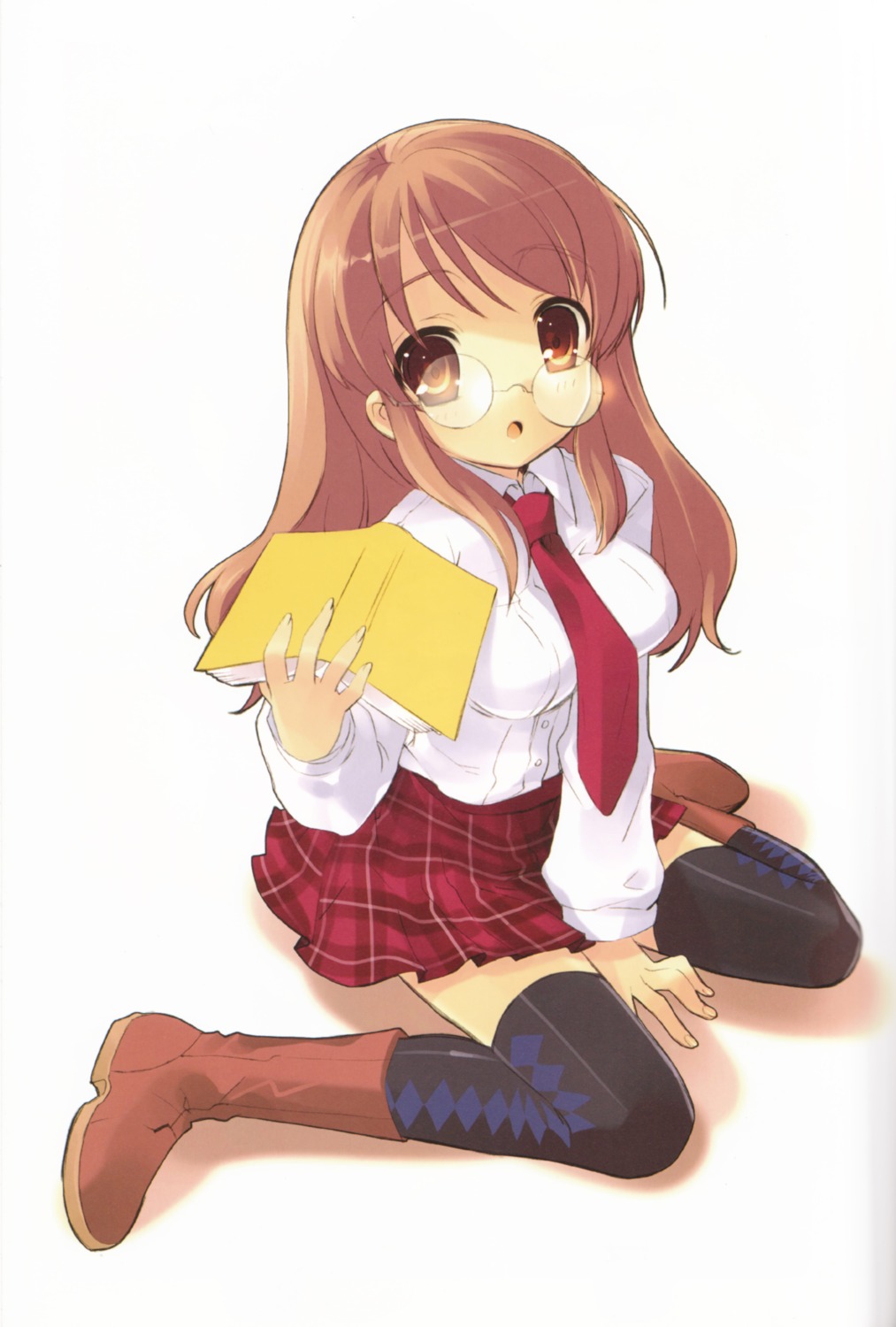 asahina_mikuru ito_noizi megane scanning_resolution seifuku suzumiya_haruhi_no_yuuutsu thighhighs