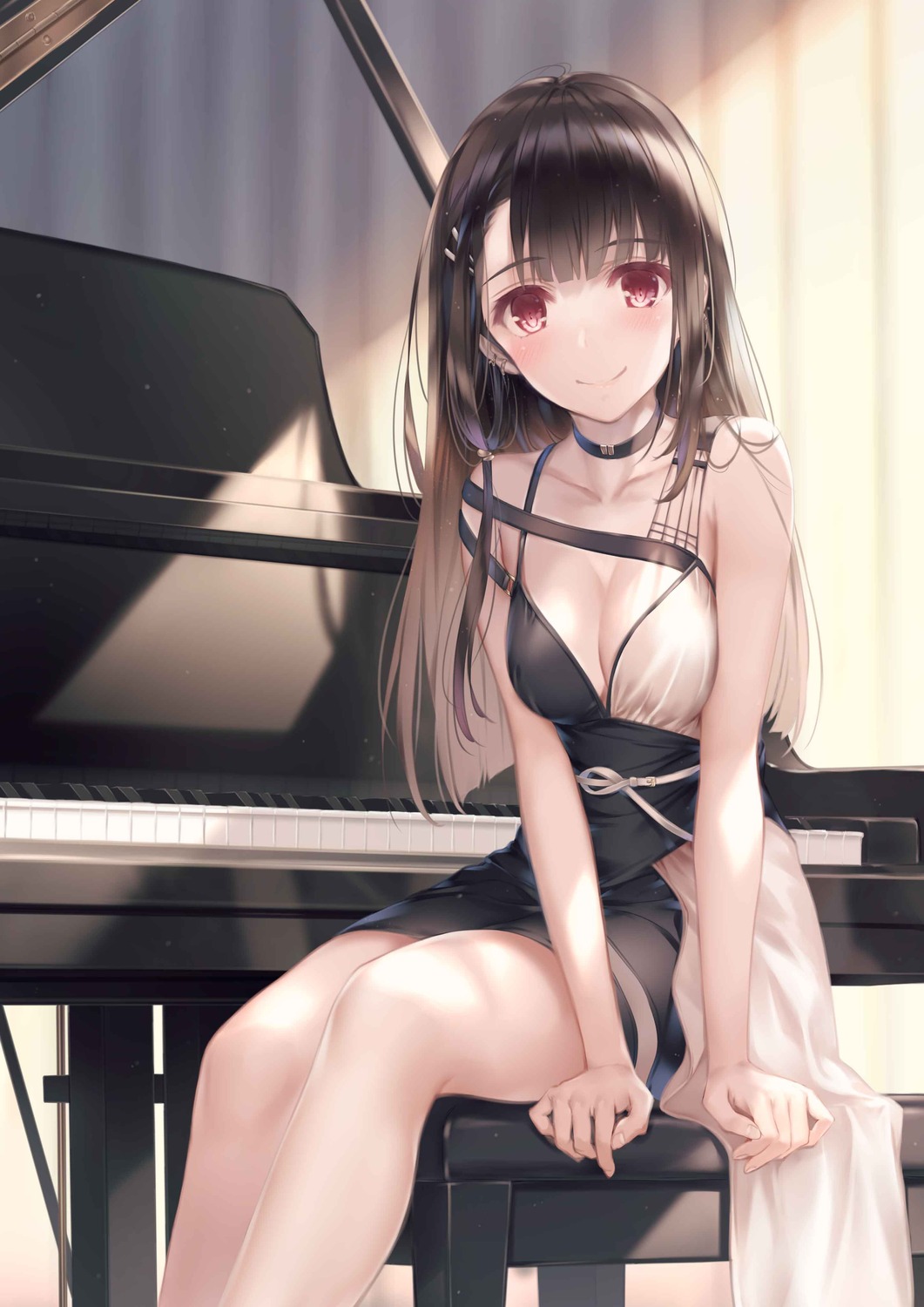 dress misaki_kurehito no_bra pan_piano